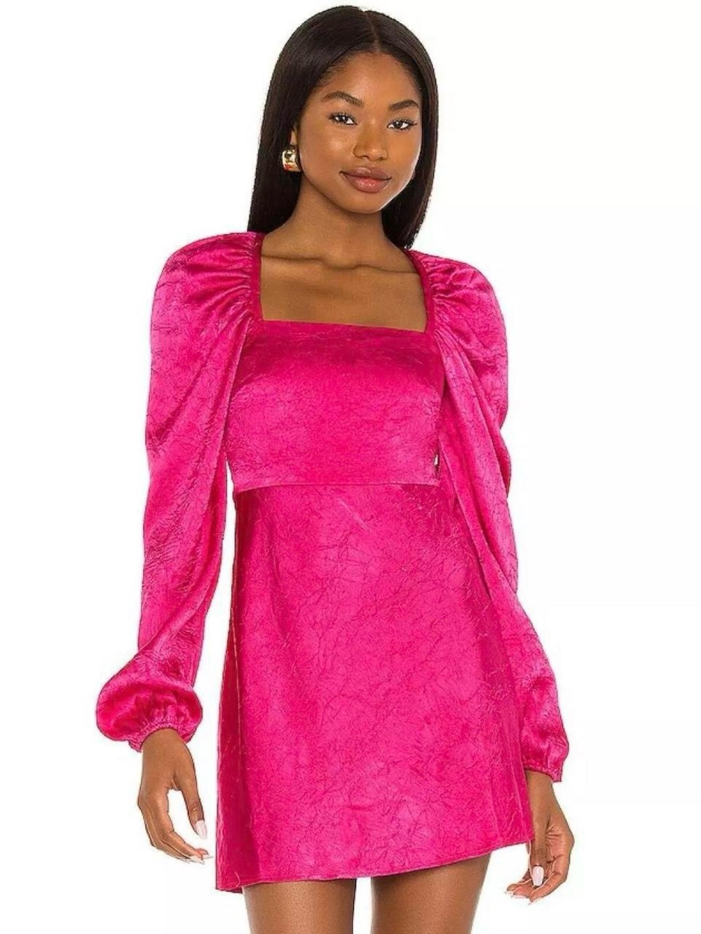 Lovers + Friends Azusa Berry Stacked Back Tie Closure Mini Dress Size Small